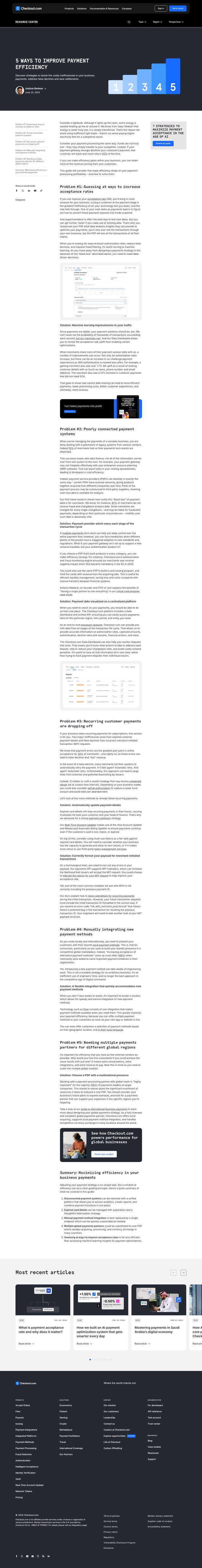 Checkout.com landing page