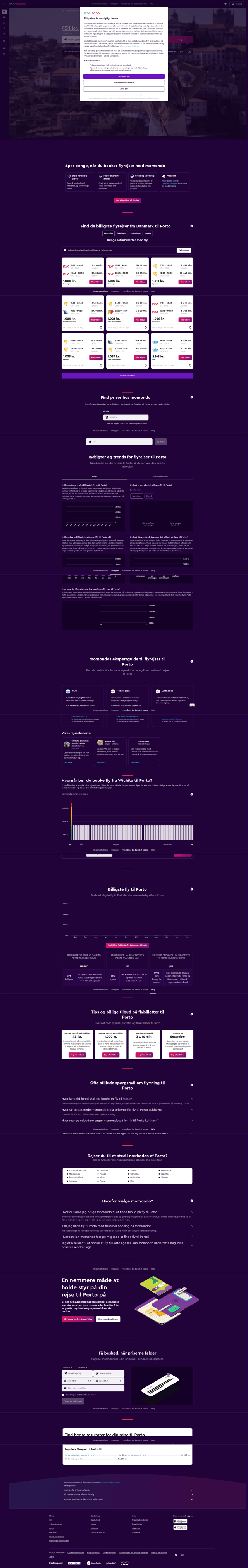 momondo landing page