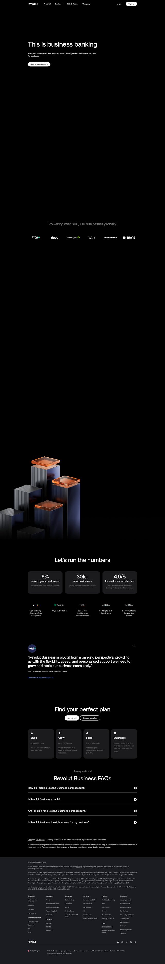 Revolut landing page