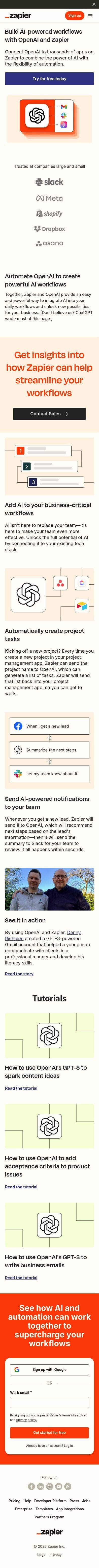 Zapier mobile