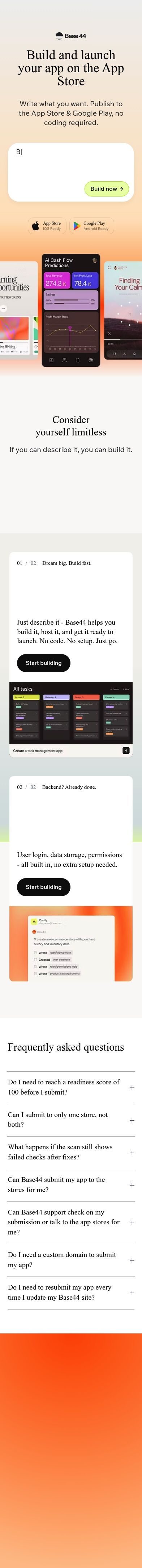 Base44 mobile