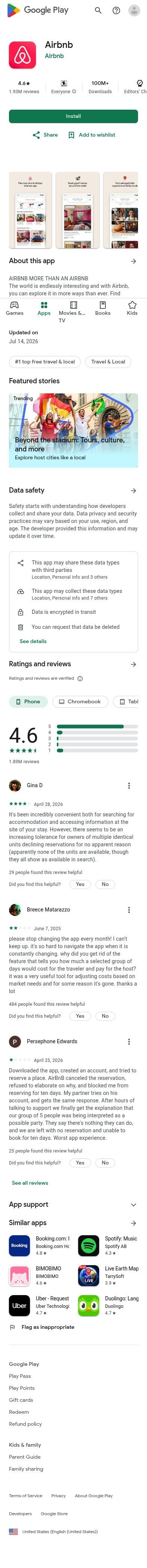 Airbnb mobile