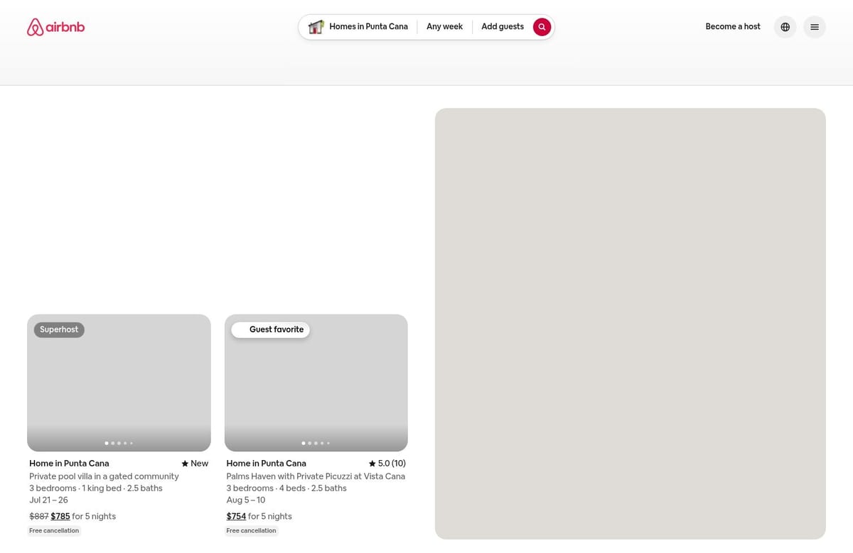 Airbnb desktop