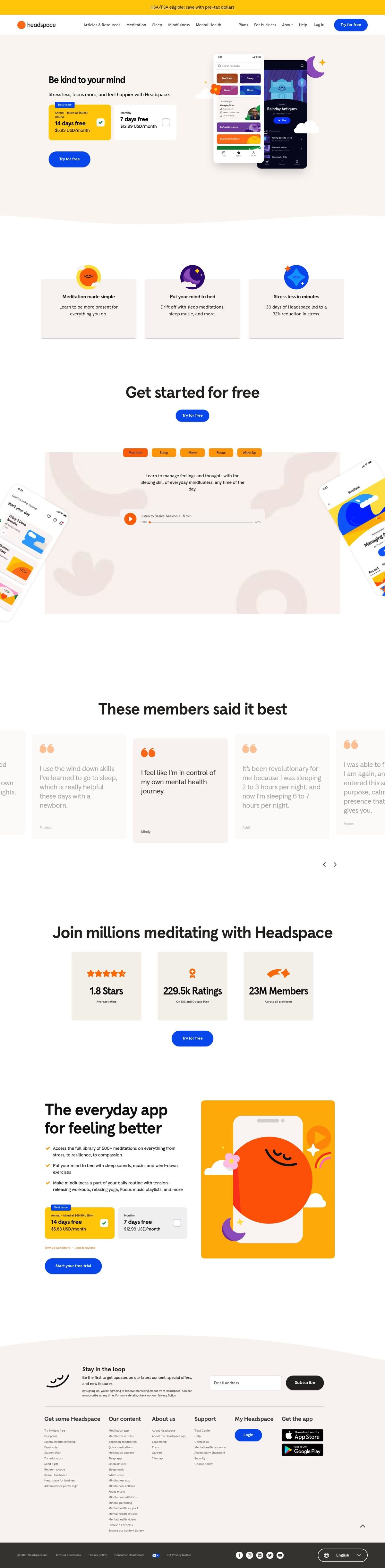 Headspace desktop