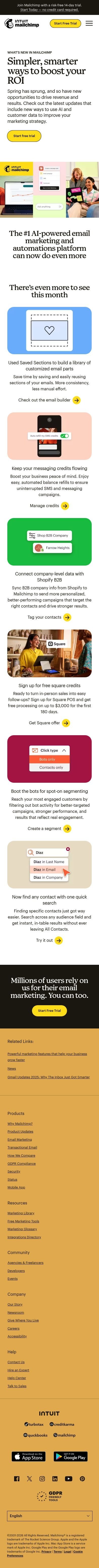Intuit Mailchimp mobile