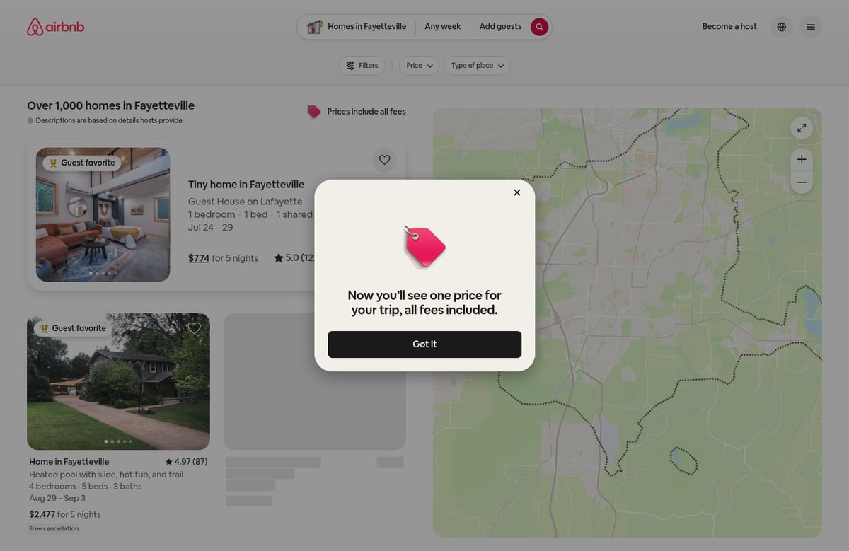 Airbnb desktop
