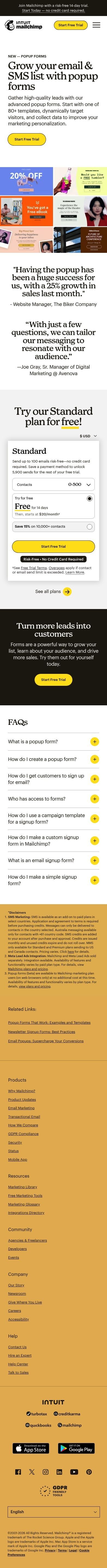 Intuit Mailchimp mobile