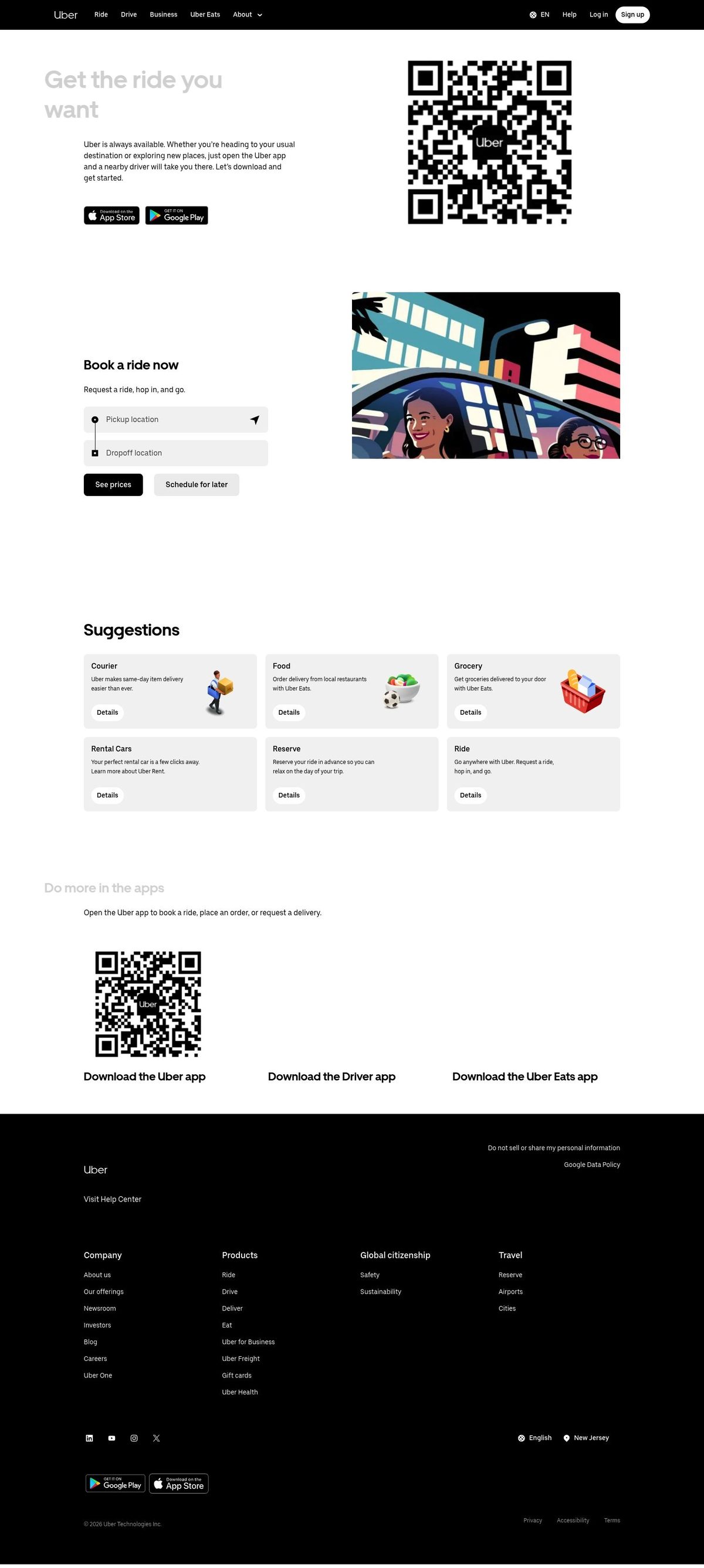 Uber desktop