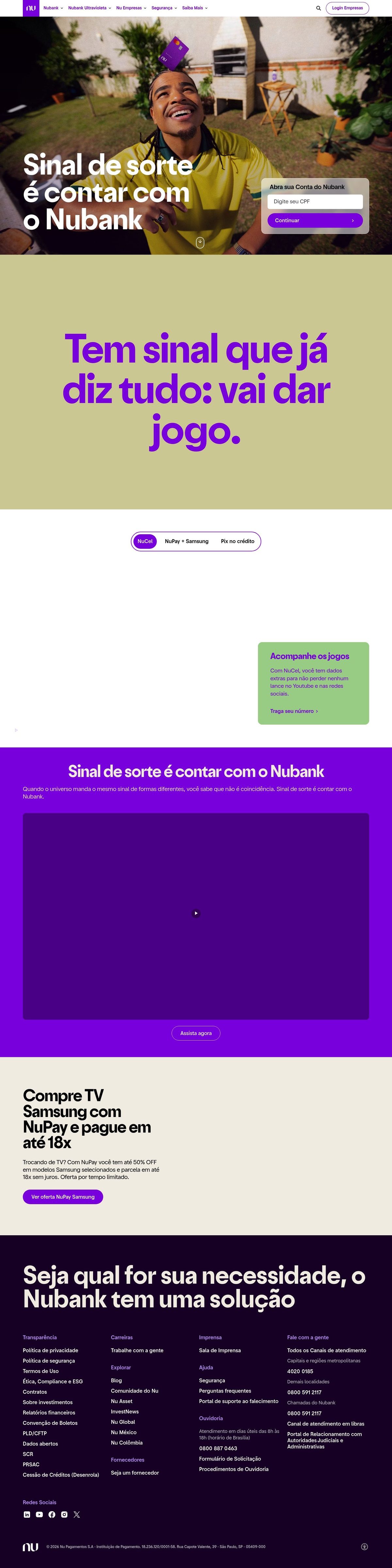 Nubank desktop