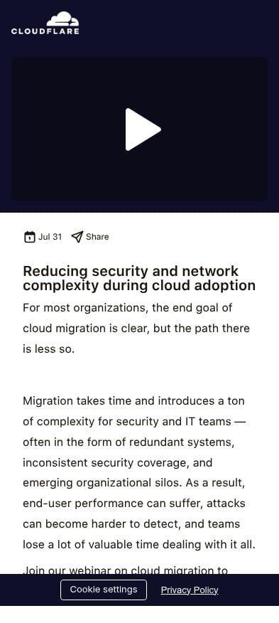 Cloudflare mobile