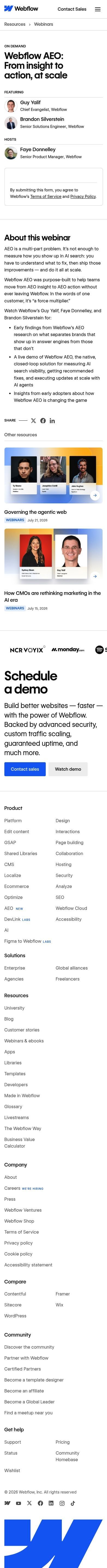 Webflow mobile