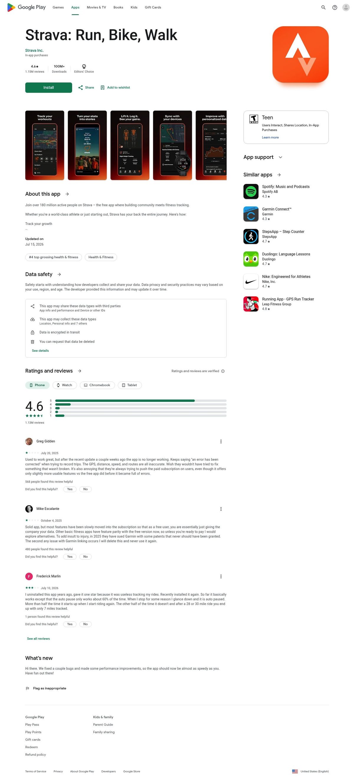 Strava desktop