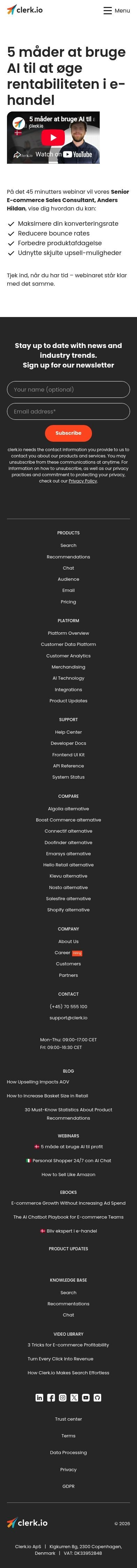 Clerk.io mobile