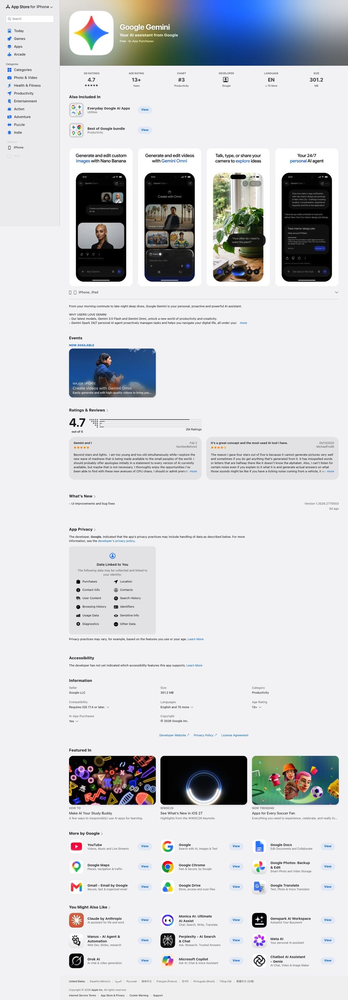Google Gemini App desktop