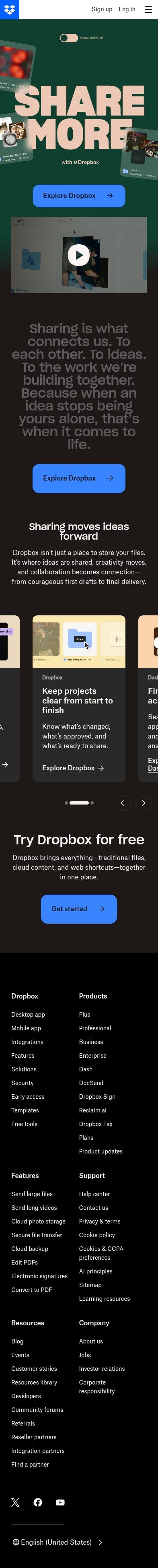 Dropbox mobile