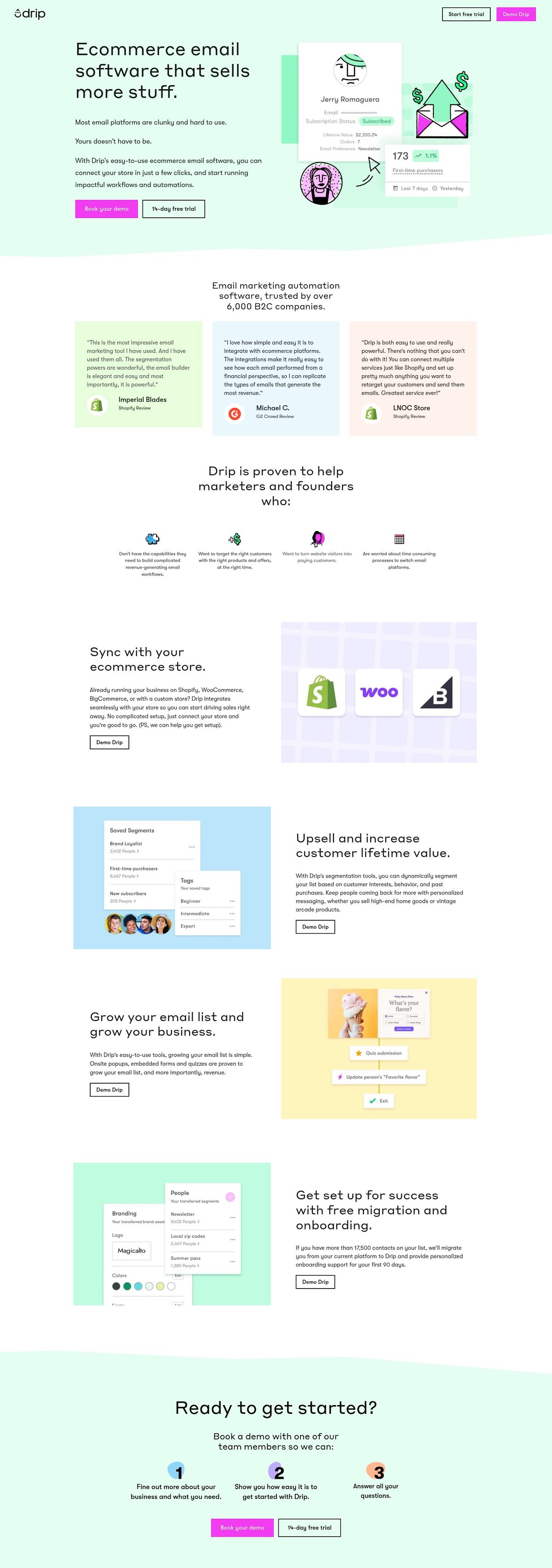 Drip Email Marketing for Ecommerce desktop