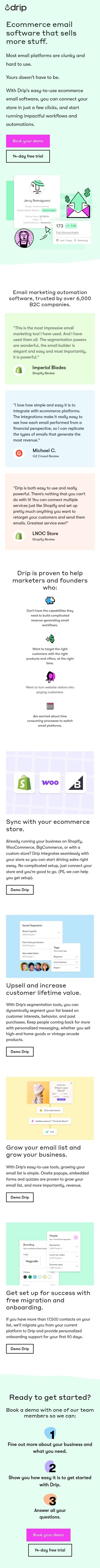Drip Email Marketing for Ecommerce mobile