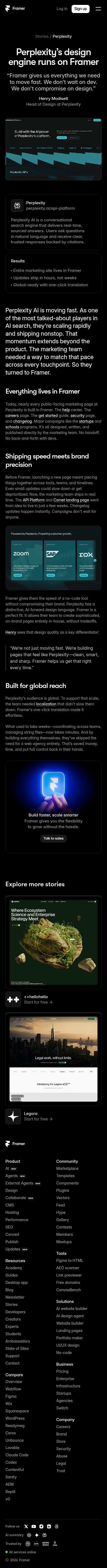 Framer mobile