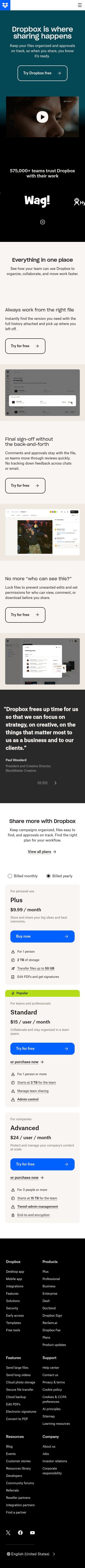 Dropbox mobile