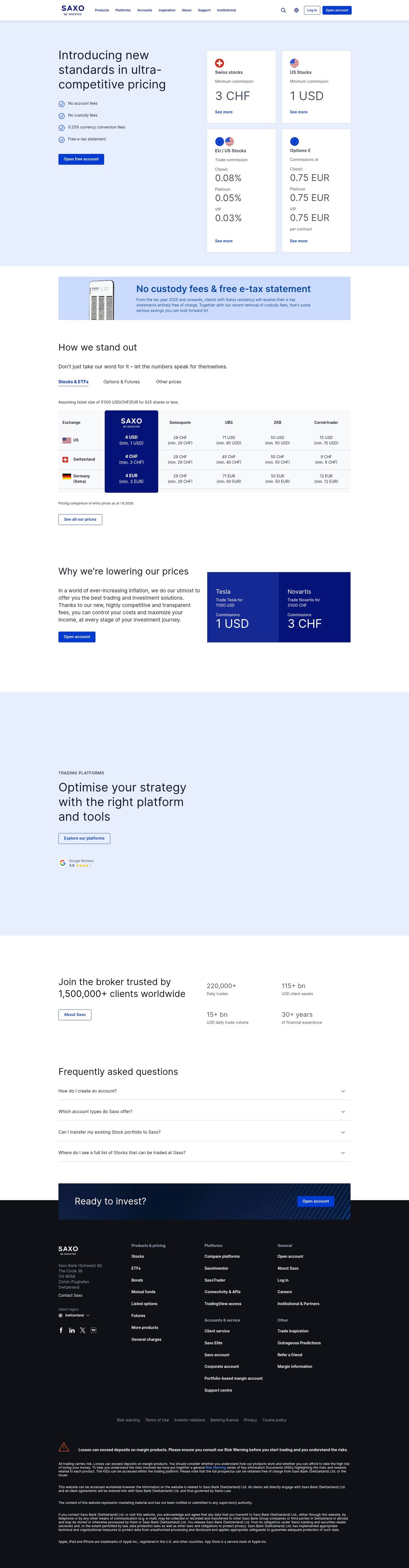 Saxo Bank Nederland desktop