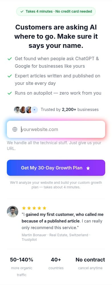 Autoseo with AI mobile