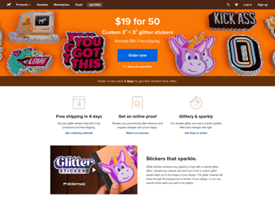 Sticker mule