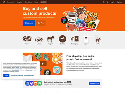 Sticker mule
